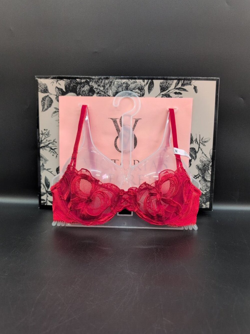 Victoria Secret Dream Angels Wicked Unlined Balconett Bra 32A Bright Vermillion